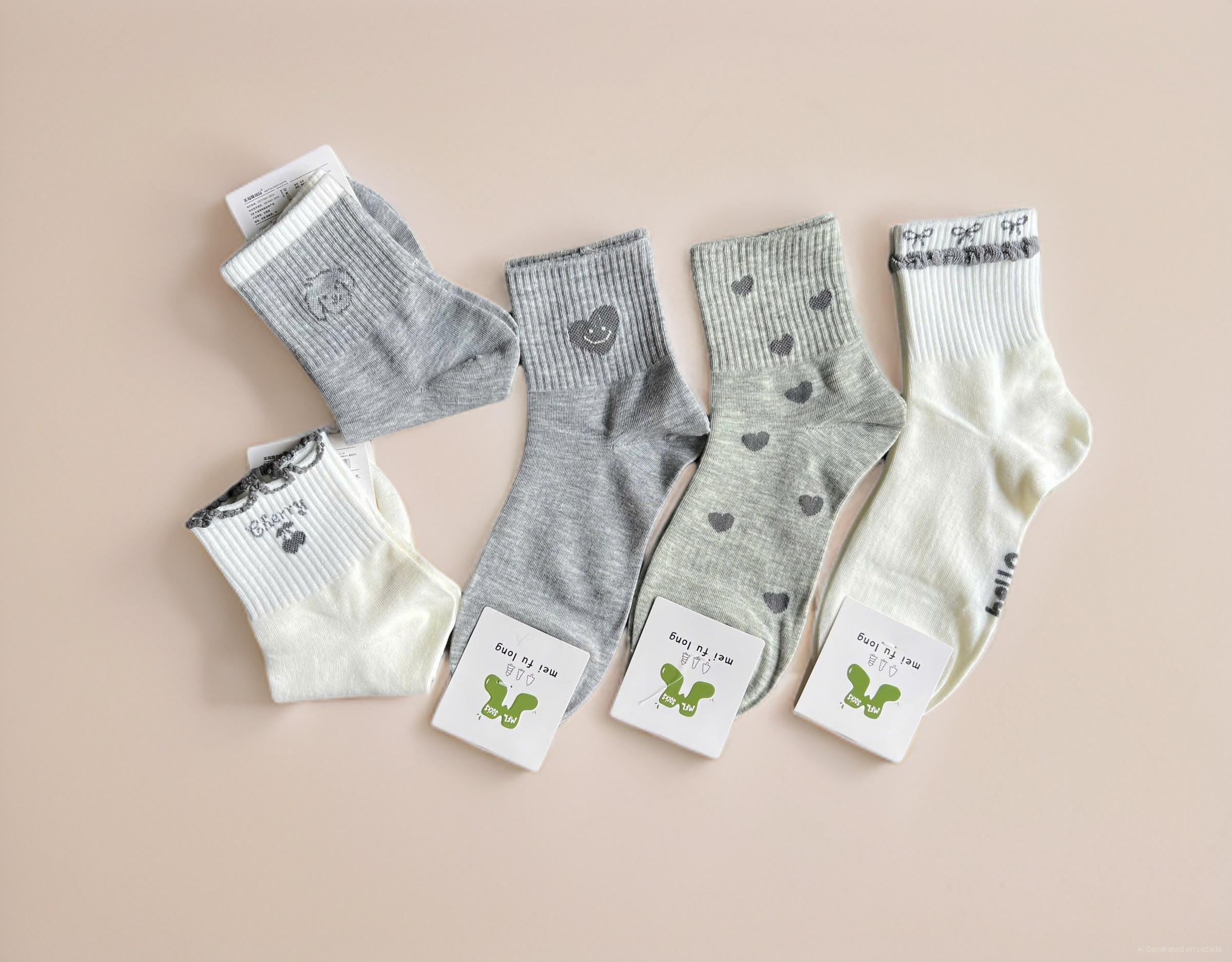 SET 5 ĐÔI TẤT VỚ NỮ CAO CỔ MÃ 17 DÀNH CHO NỮ