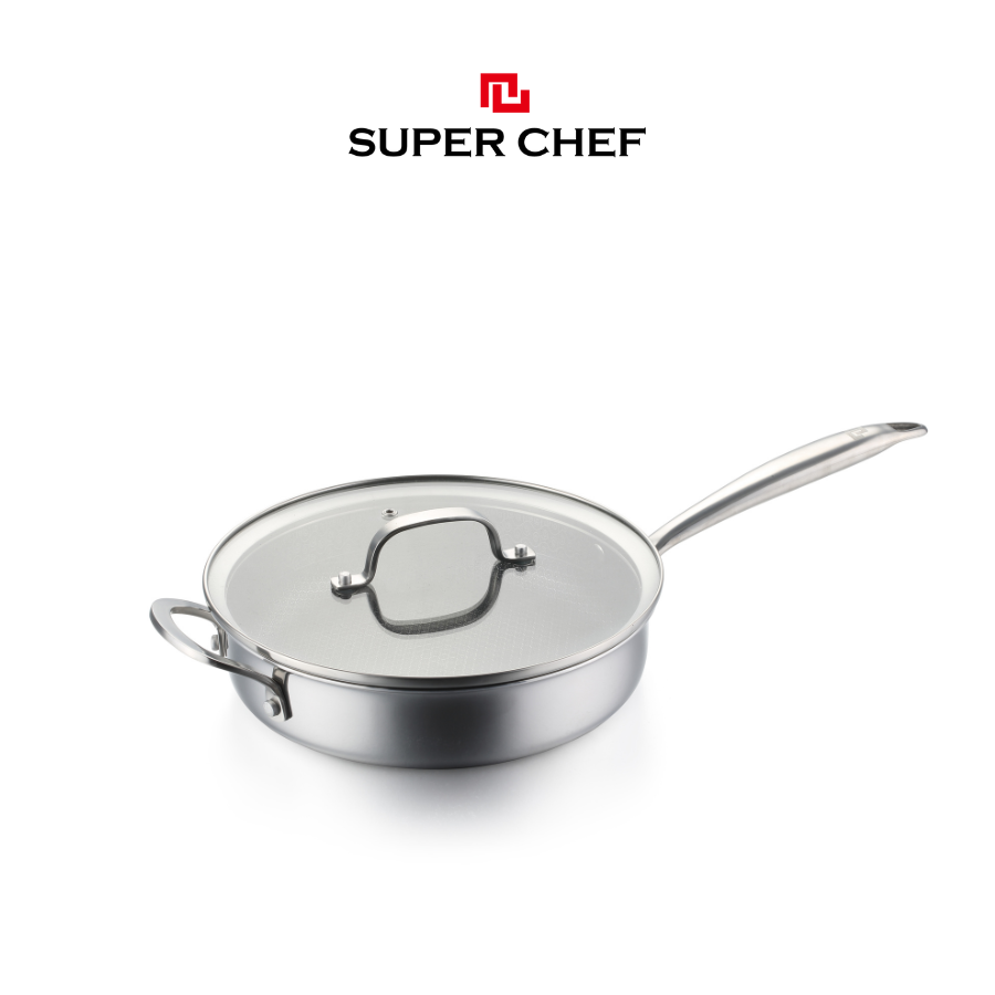 Chảo Đa Năng Super Chef Titan 3 Lớp Siêu Bền, Không Gỉ, Không Trầy Xước