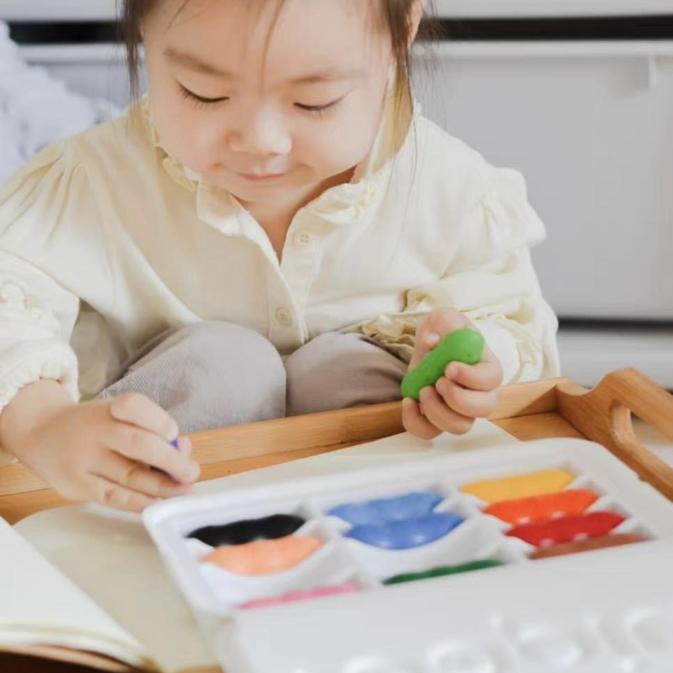 Bút Sáp Màu Lụa Hữu Cơ Quả Đậu Mideer Pease Crayons Cho Bé Từ 18m