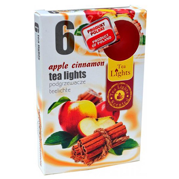 Hộp 6 Nến Thơm Tealight Admit Apple Cinnamon (Hương Táo, Quế)