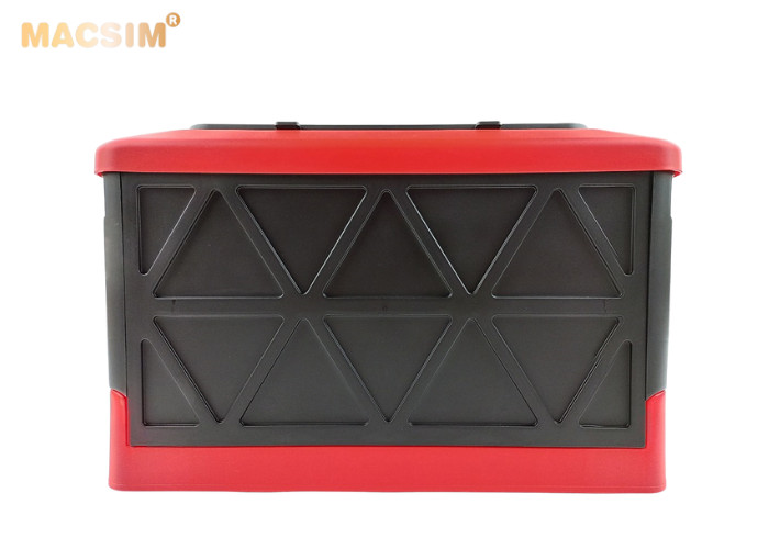 Hộp đựng đồ gấp gọn 2 ngăn 50L màu đỏ pha đen kích thước 50cm x 34cm x 31cm - hộp đựng đồ trong cốp ô tô nhãn hiệu Macsim chất liệu PP cao cấp