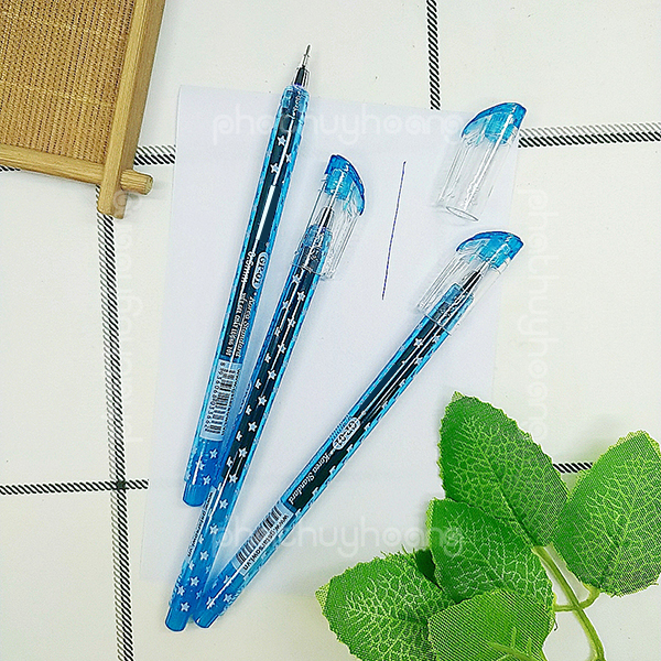 Combo 12 cây bút nước đầu bi xanh tím