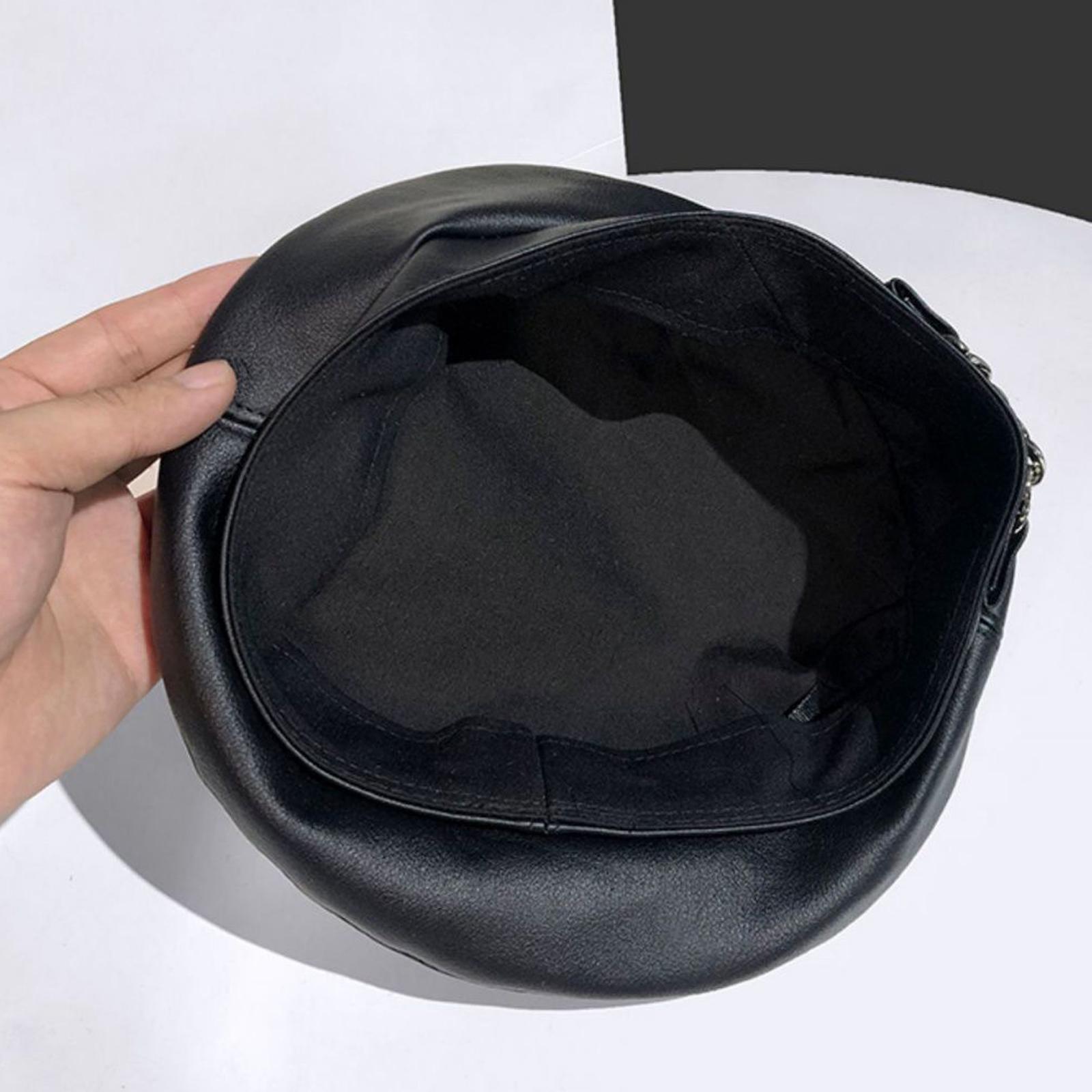 Casual Women Beret Hat Chain Classic Style Costumes Solid Color for Casual Use Gift Winter