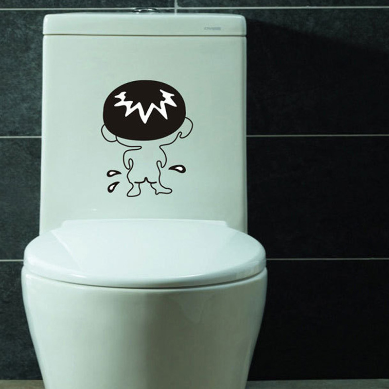 Decal dán trang trí bồn cầu siêu dễ thương chống thấm nước dễ dàng lau chùi