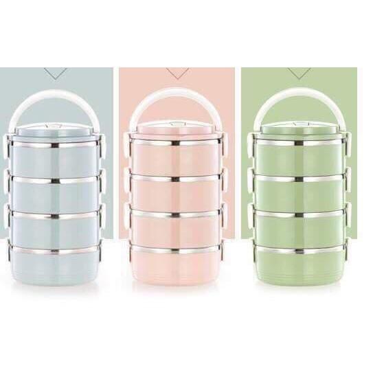 Cặp lồng 4 tầng lúa mạch / cặp lồng cơm 4 tầng / cặp lồng giữ nhiệt