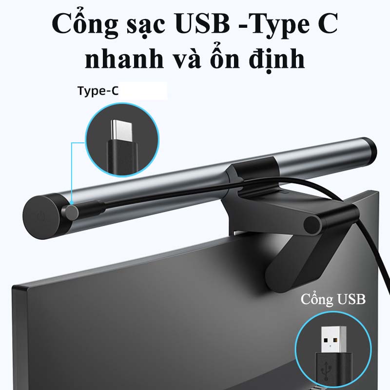 Đèn Màn Hình Máy Tính S3 Plus Ba Chế Độ Đèn Có Điều Khiển Từ Xa Chống Ánh Sáng Xanh Bảo Vệ Mắt Đèn Treo Màn Hình Chống Cận Kiêm Đèn Học Đọc Sách Làm Việc Tích Hợp Chức Năng Nhắc Nhở Vận Động Bảo Vệ Sức Khỏe