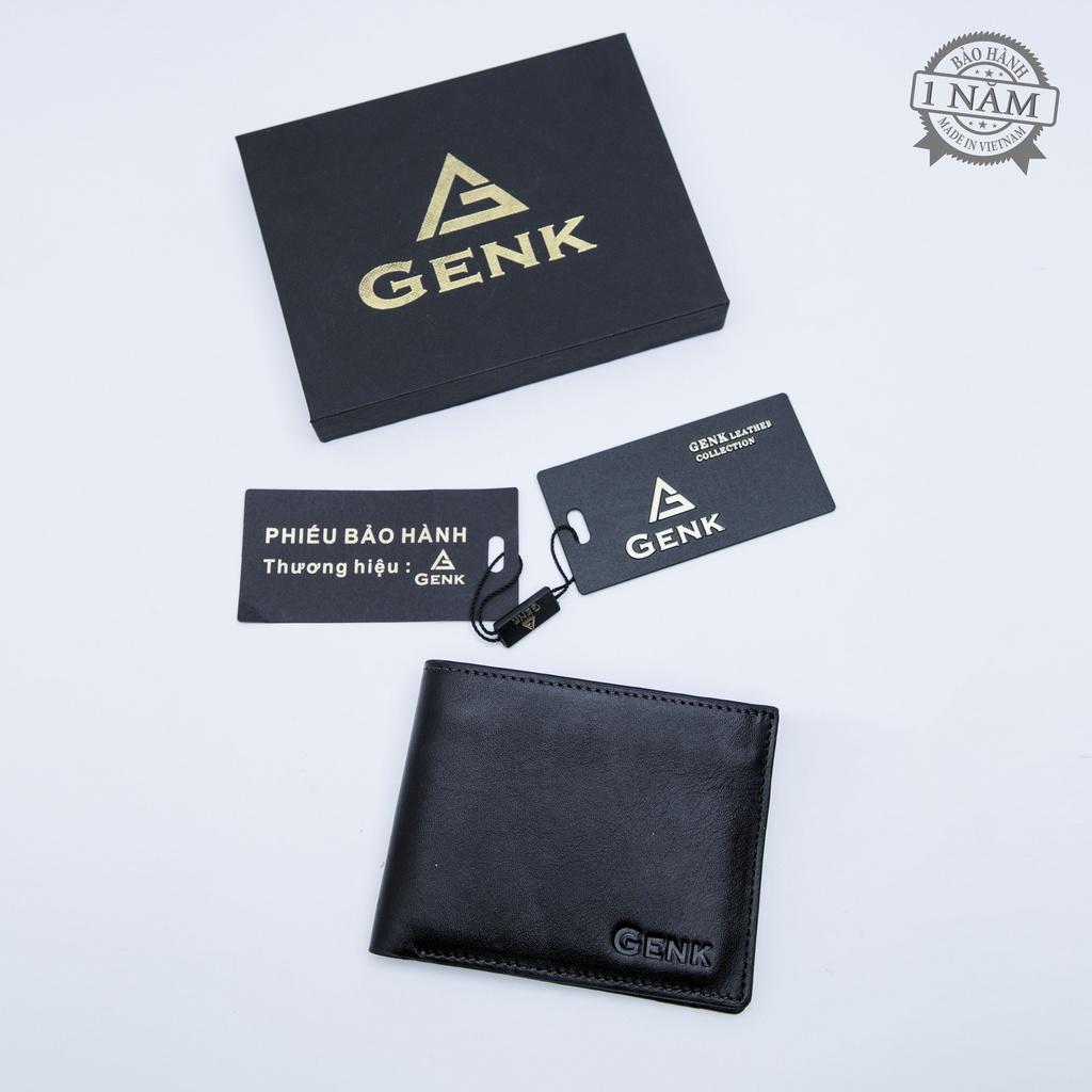 Ví mini đựng thẻ card holder da thật cao cấp nappa nam nữ Genk - GBS02