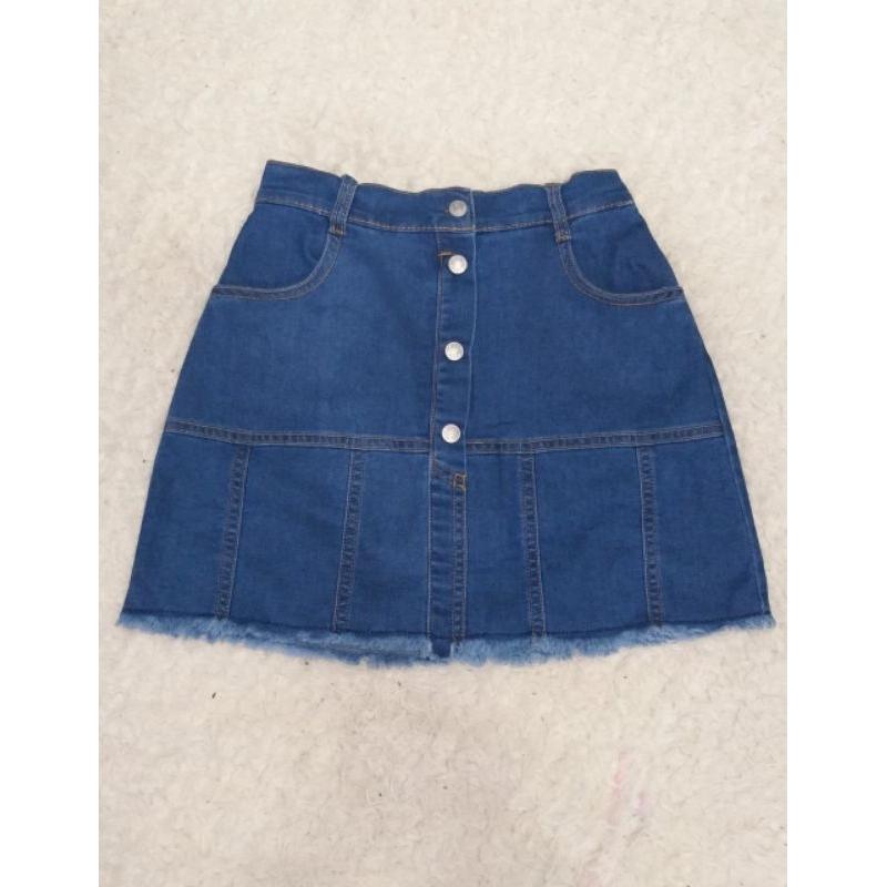Chân váy jeans chữ A size đại cho bé, co dãn, có quần bên trong
