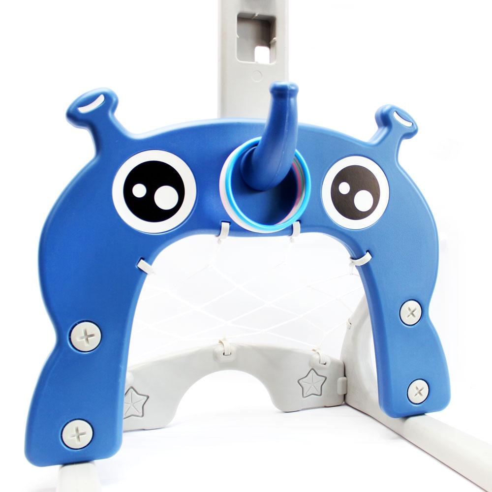 Đồ chơi bóng rổ 4 in 1 bảng bóng rổ, bóng đá, hockey, golf, ném vòng