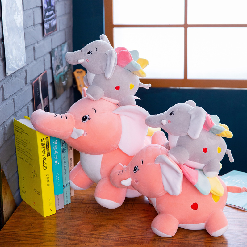 Gấu Bông Voi Cánh Tiên Lưng Tim Dễ Thương Siêu Mềm Mịn (25cm---&gt;40cm) Vải Miniso 4 Chiều Mềm Mại Êm Ái, Hàng Cao Cấp