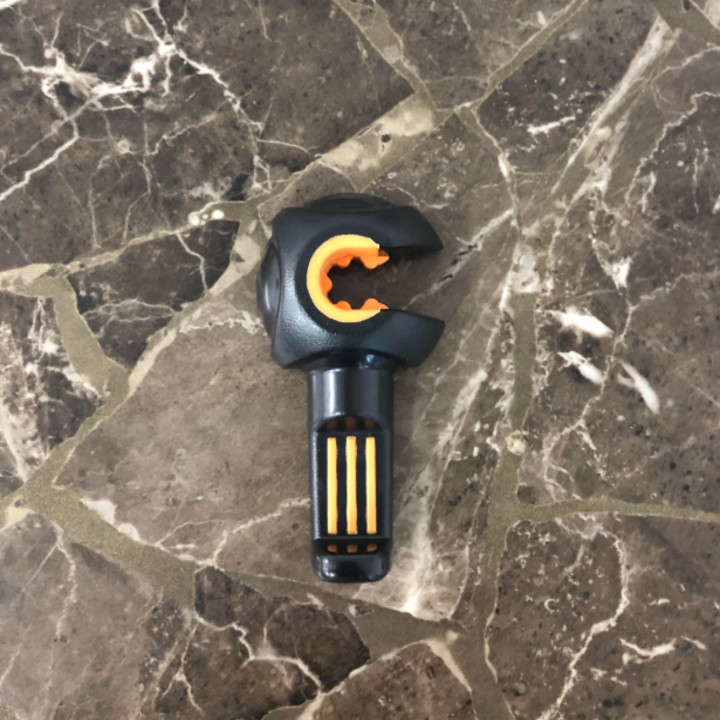 Bộ 2 chiếc móc treo đồ sau ghế xe ô tô, xe hơi Màu đen cam