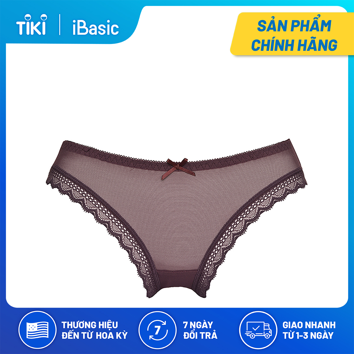 Quần lót nữ bikini ren lưới iBasic V108