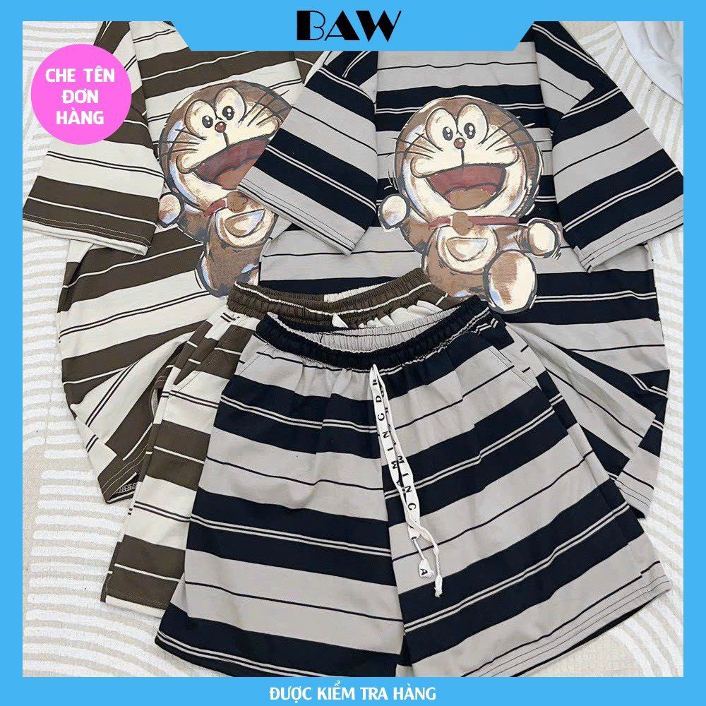 Đồ Bộ Nữ, Đồ Bộ Nữ Mặc Nhà, Đồ Bộ Ngố Nữ Thun Cotton Hình Đôremon, Đồ Bộ Ngủ Nữ, Đồ Bộ Nữ Dài, Đồ Ngủ Nữ Thoáng Mát Thương Hiệu Baw MM1