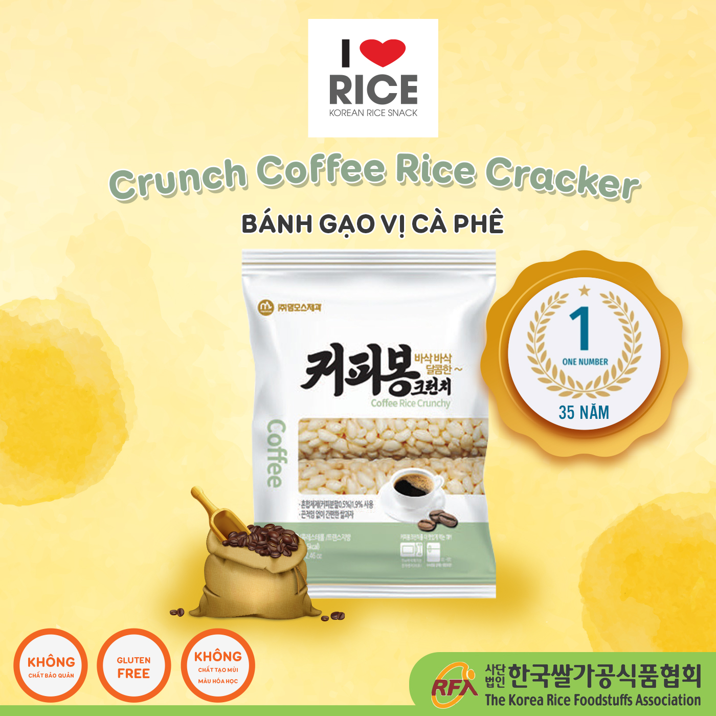 Bánh gạo vị cà phê (Coffee Rice Craker)