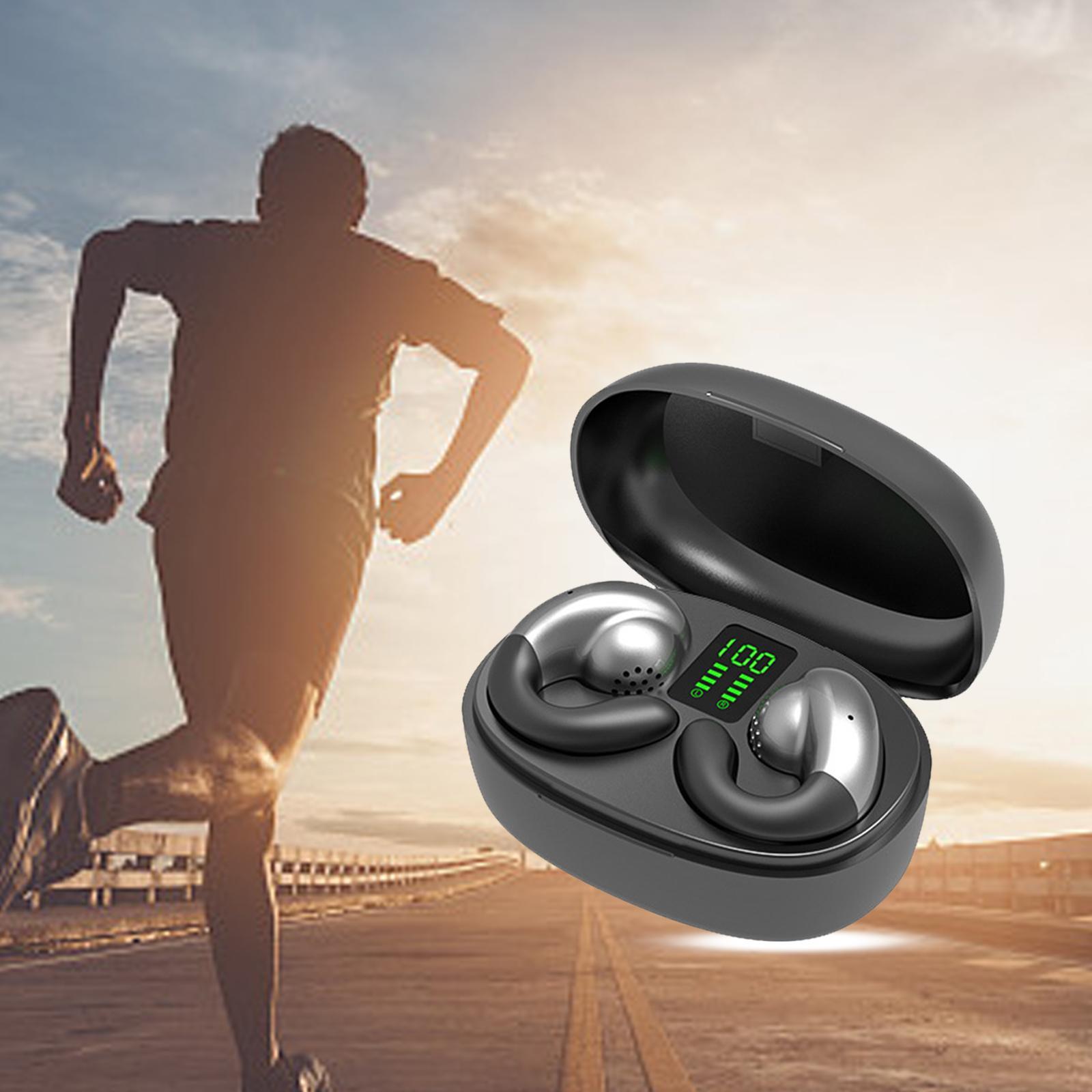 Clip Headphones V5.3 Noise Cancelling for Workout Working Computer