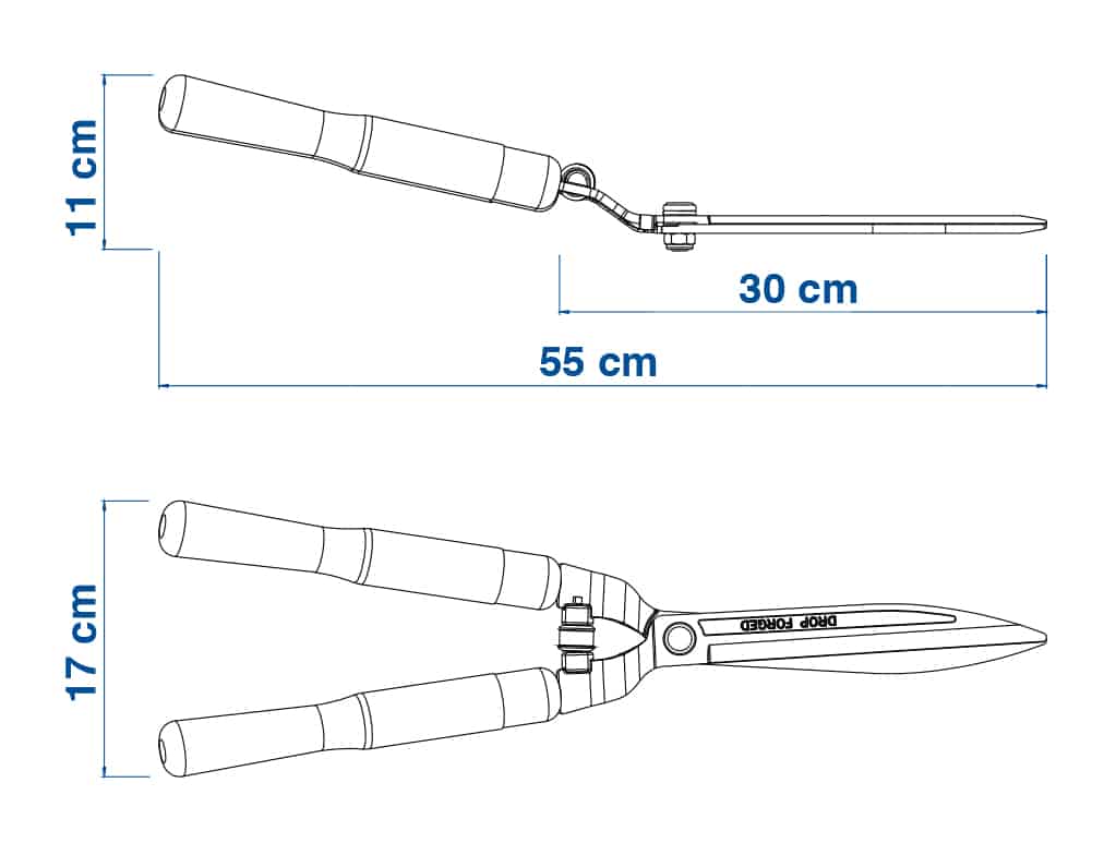 Kéo cắt tỉa hàng rào cao cấp Tramontina 12″ , lưỡi phẳng , cán gỗ