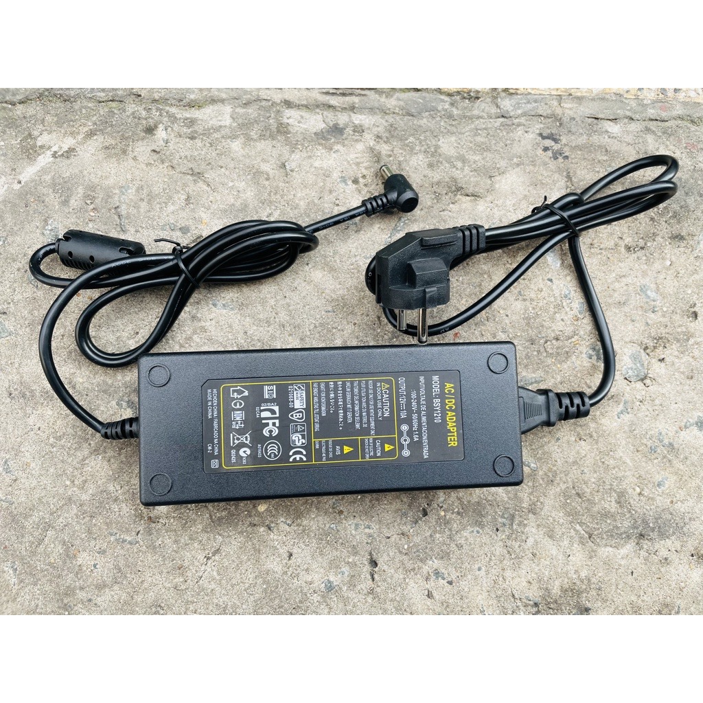 Nguồn ADAPTER 12V 10A dùng cho bơm mini, đèn led, camera. Cho dòng điện ổn định. Bảo hành 6 tháng