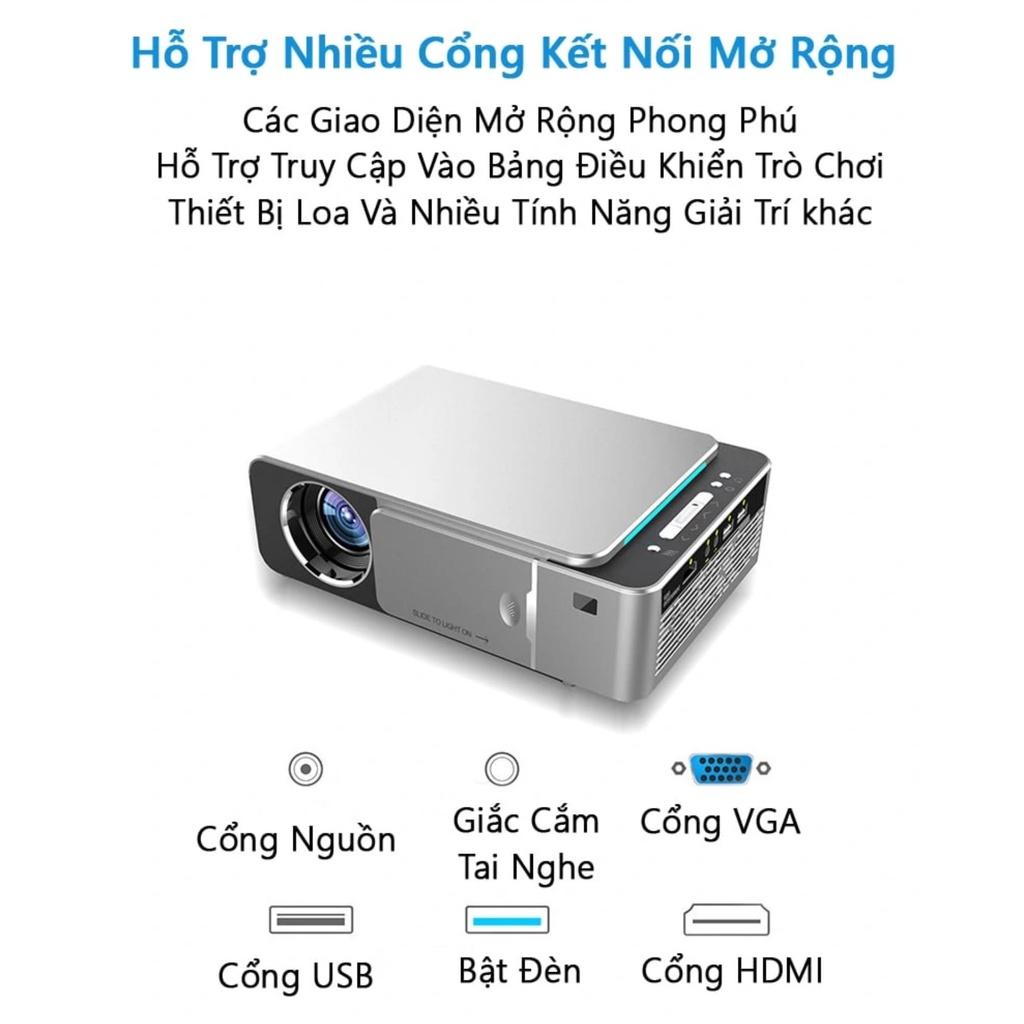 Máy Chiếu Mini T6 Hệ Điều Hành Android Kết Nối Wifi Ram 1G Rom 8Gb