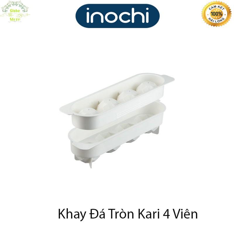 Khay Đá Tròn Nhựa Cao Cấp 4 Viên To Kari INOCHI