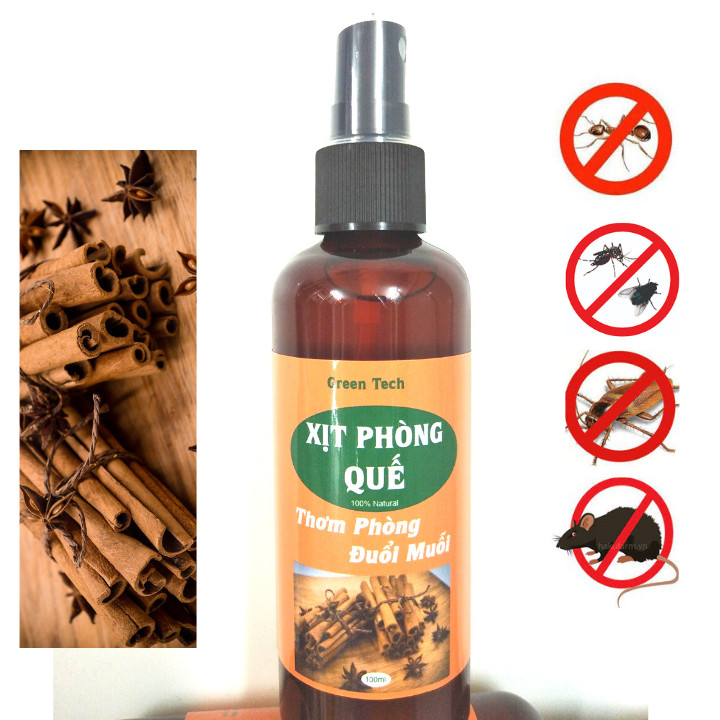 Xịt phòng sát khuẩn lọc không khí đuổi muỗi tinh dầu sả chanh 100ml giúp làm thơm phòng và đuổi côn trùng