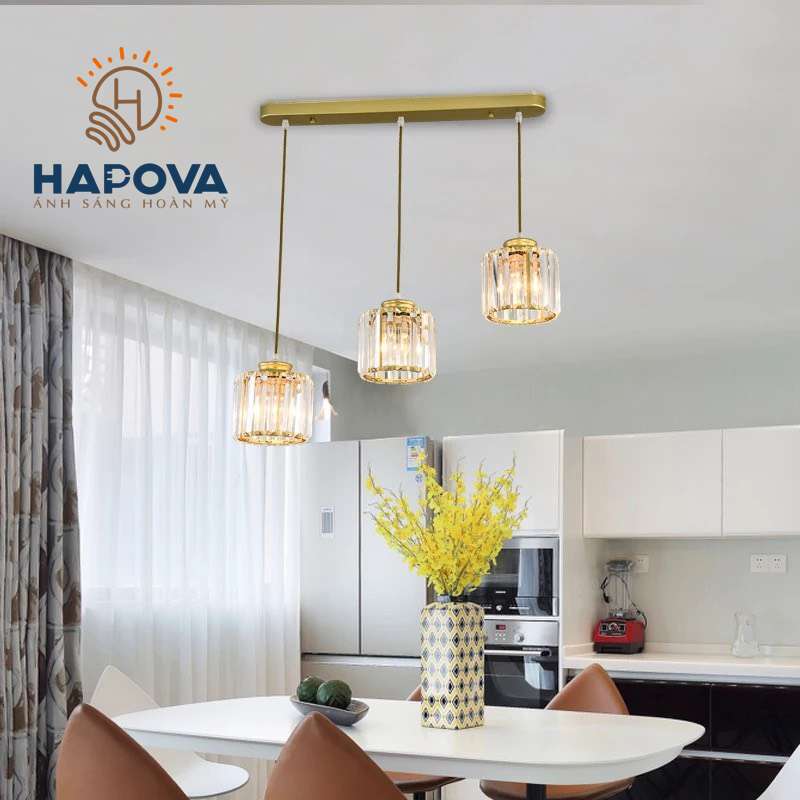 Bộ 03 Đèn thả trần trang trí pha lê HAPOVA DT 9575/3