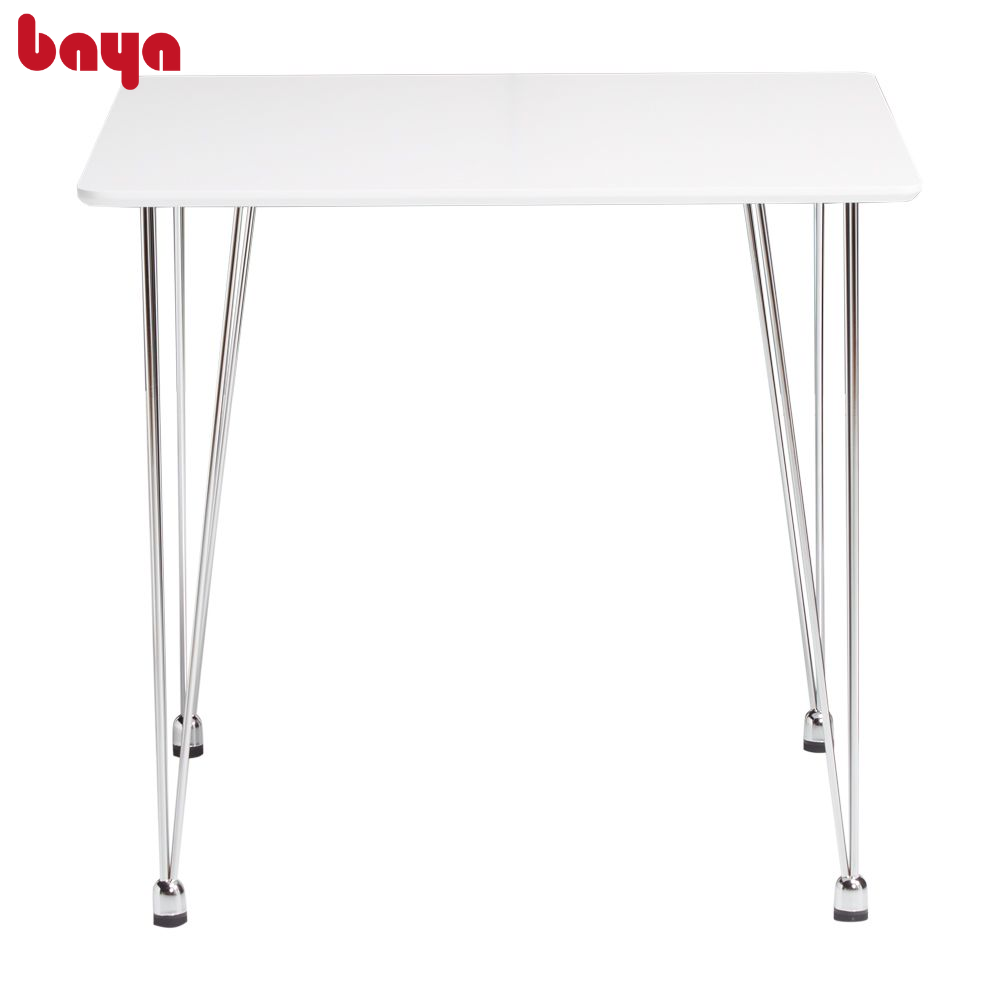 Bộ Bàn Ăn 4 Ghế Màu Trắng BAYA VERONA Khung Kim Loại Bền Chắc, Bề Mặt Gỗ Nhẵn Mịn Dễ Vệ Sinh 6000273