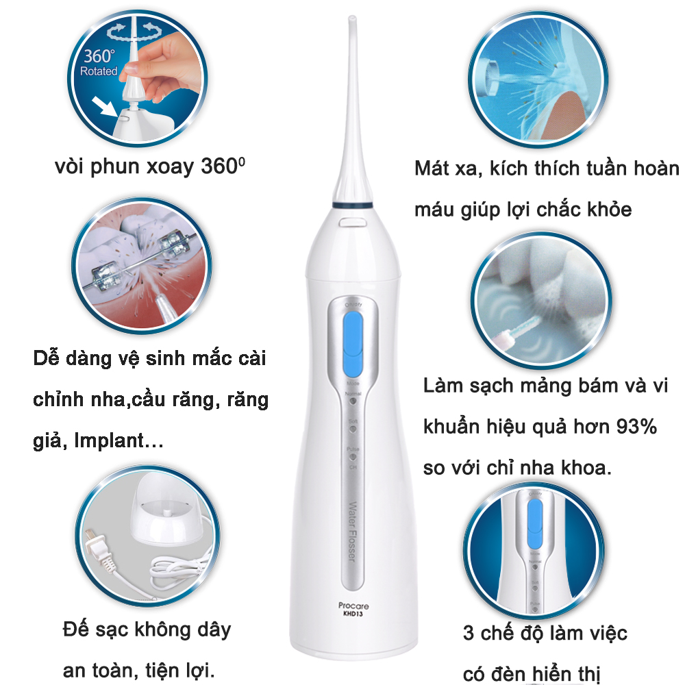 Máy tăm nước du lịch Procare KHD13