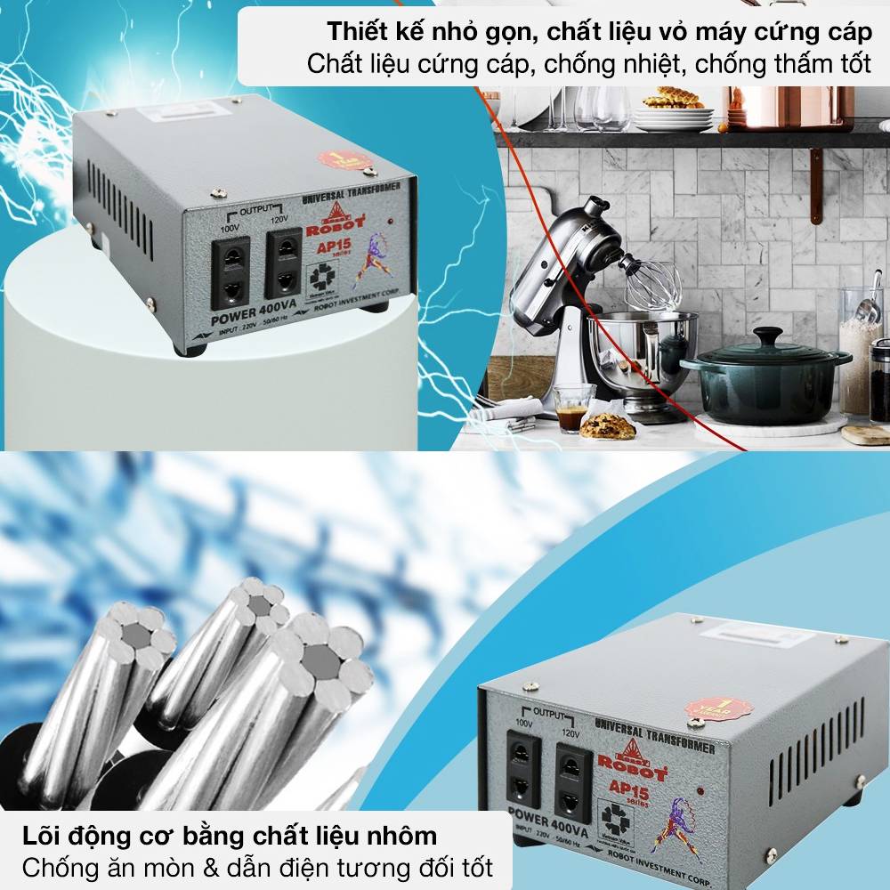 Biến thế đổi điện Robot 1 pha – Hàng chính hãng