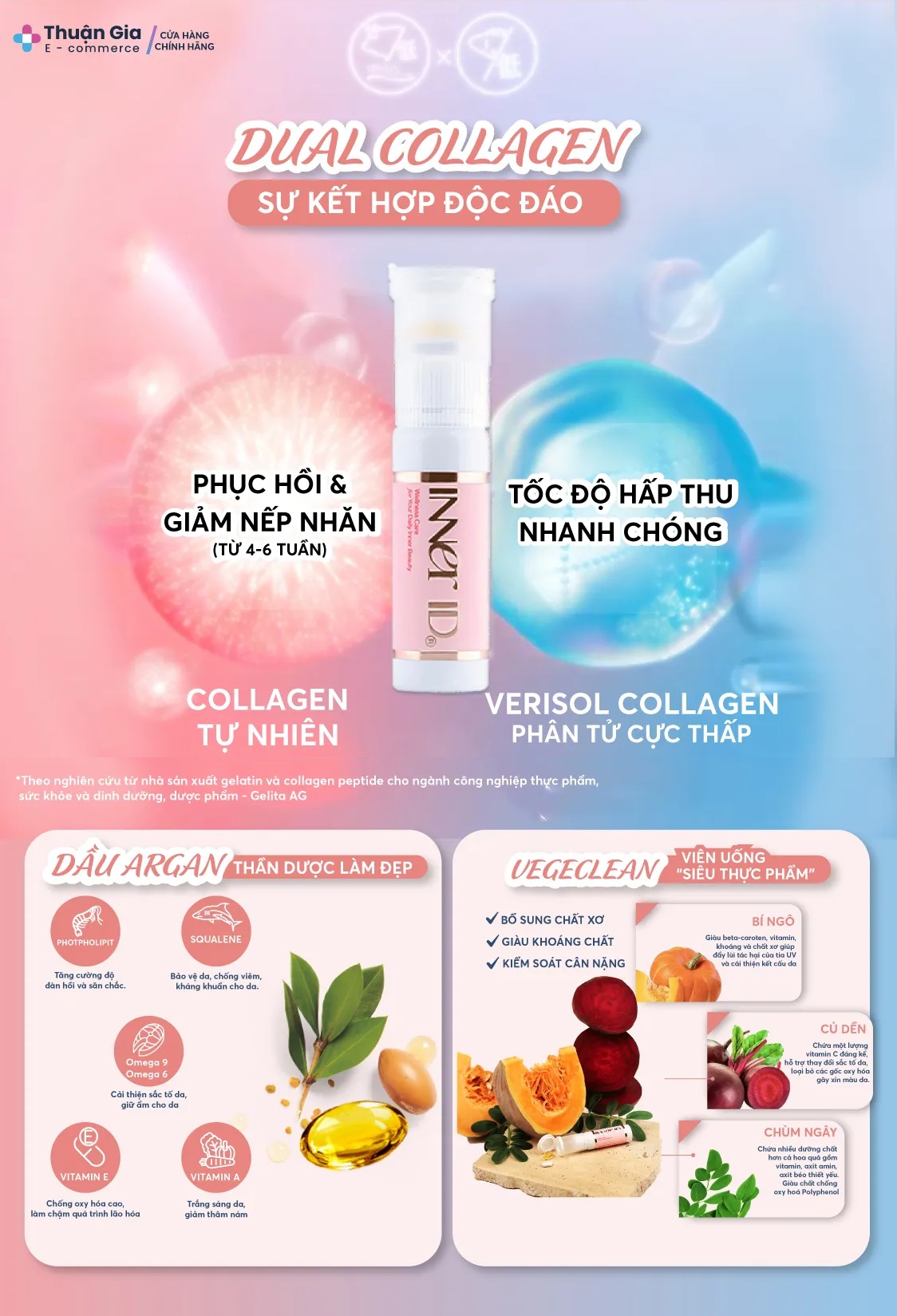 INNER ID DUAL COLLAGEN - Collagen Lựu Đỏ Phục Hồi & Ngăn Ngừa Lão Hoá - Loại 7 Ngày (HÀN QUỐC)