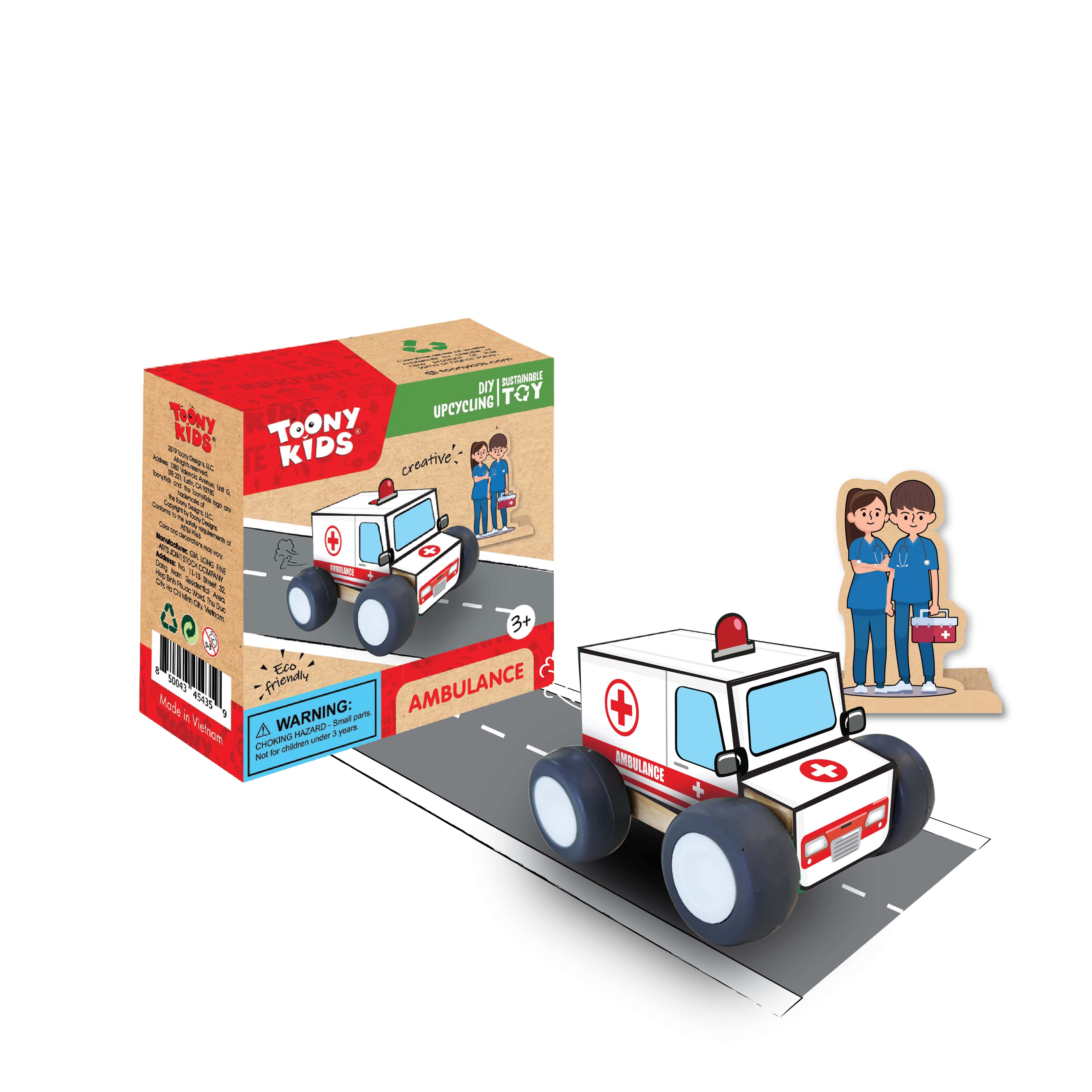 Combo 6 Bộ Đồ Chơi DIY TOONYKIDS Siêu Xe Tái Chế Road Transport Collection TN00324-001 [Tặng Kèm Sticker
