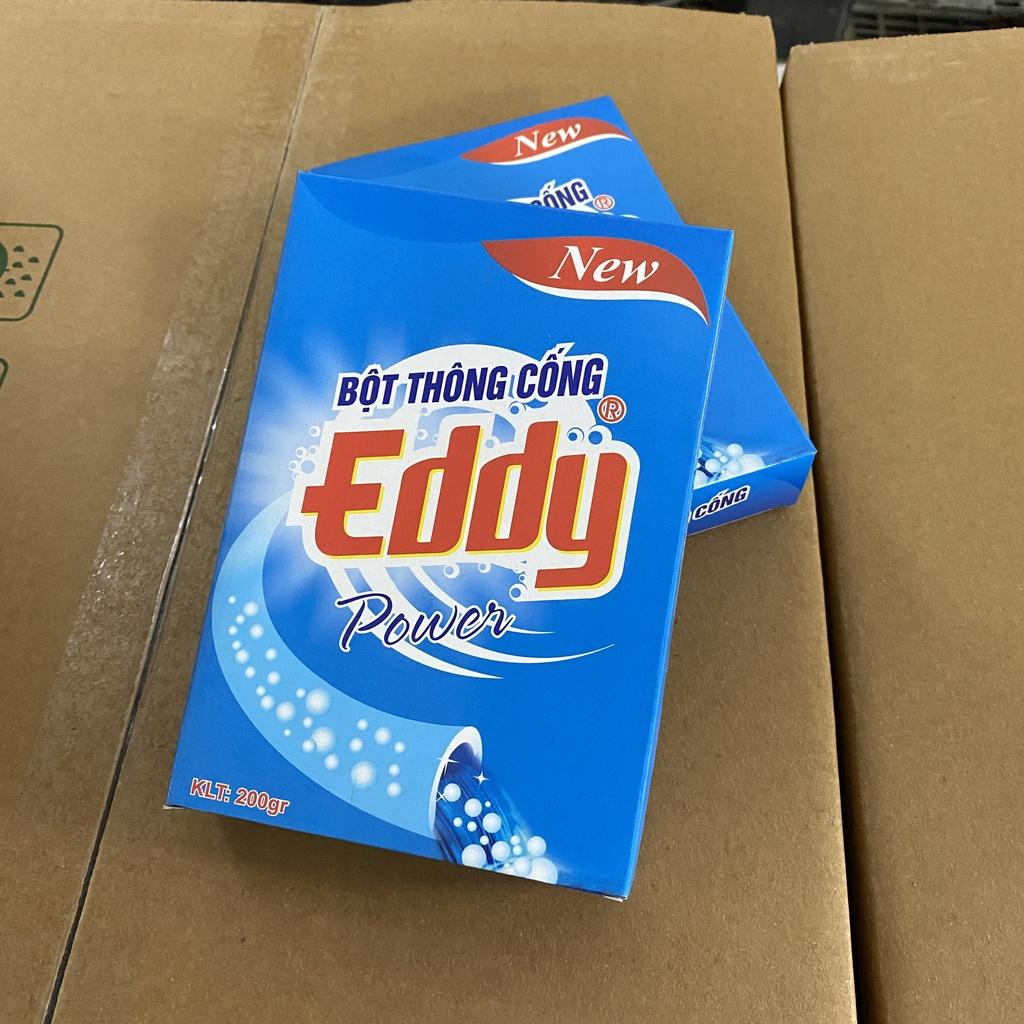 Bột thông cống EDDY 200g phân hủy cặn bã rêu rác trong nhà tắm, lavabo...