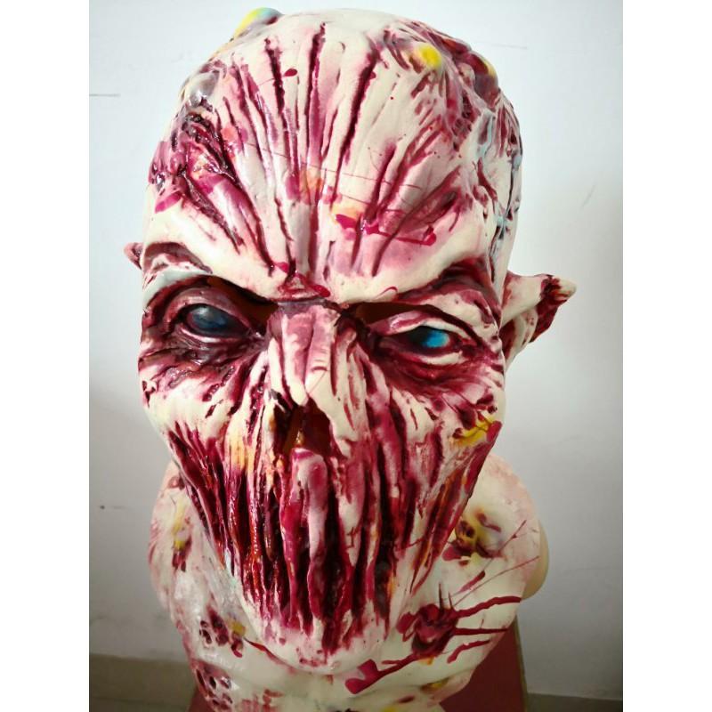 -Mặt nạ ma quỷ-Mặt Nạ Hóa Trang Hình Đầu Lâu Kinh Dị Dịp Halloween chất liệu cao su khuôn mặt đáng sợ,zombie