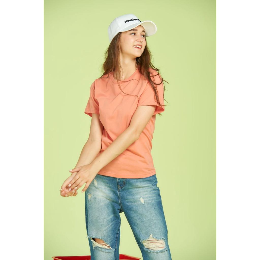Áo thun trơn 210g/m2 cotton Ring Spun 100% color Papaya Orange no17 form Young Asian Local Brand tee retail wholesale VN