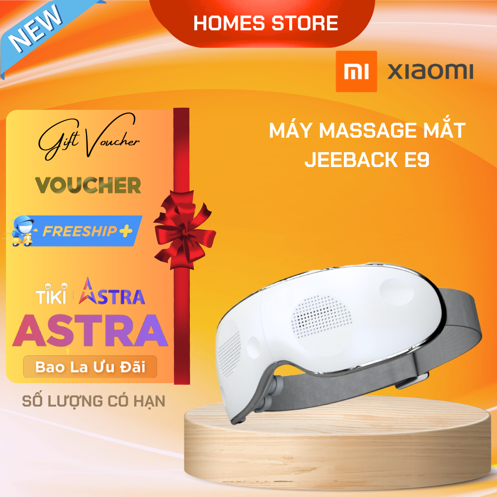 Máy Massage Mắt XIAOMI Jeeback E9 Tích Hợp Nghe Nhạc Chế Độ Massage 3D Dễ Chịu - Hàng Chính Hãng