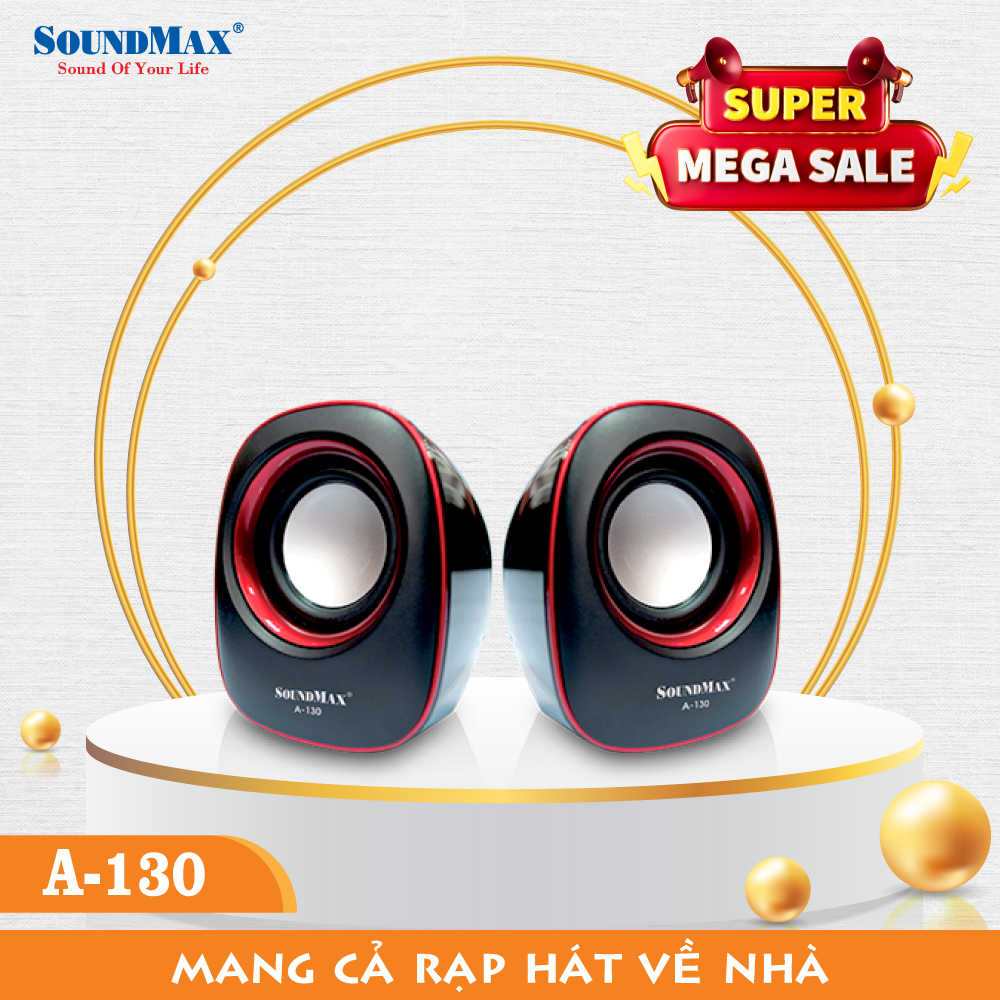 [HÀNG CHÍNH HÃNG] Cặp loa vi tính SoundMax A-130 nhỏ gọn, dễ dàng kết nối với PC/ Laptop | SoundMax A130 - Loa Nghe Nhạc