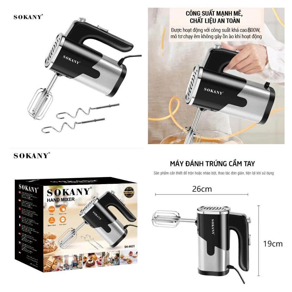 Máy đánh trứng cầm tay Sokany SK-6621 Công suất 300W