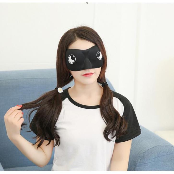 Bộ bịt mắt ngủ 3D thoáng khí kèm bịt tai chống ồn phong cách Hàn Quốc tặng túi đựng