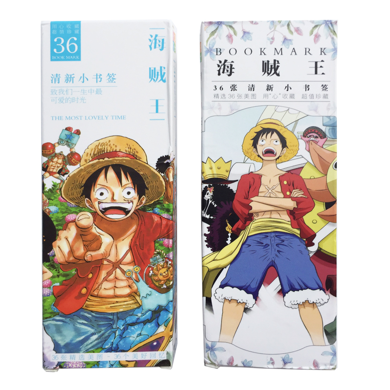 Hộp 36 Đánh Dấu Sách Bookmark Amine One Piece - Đảo Hải Tặc