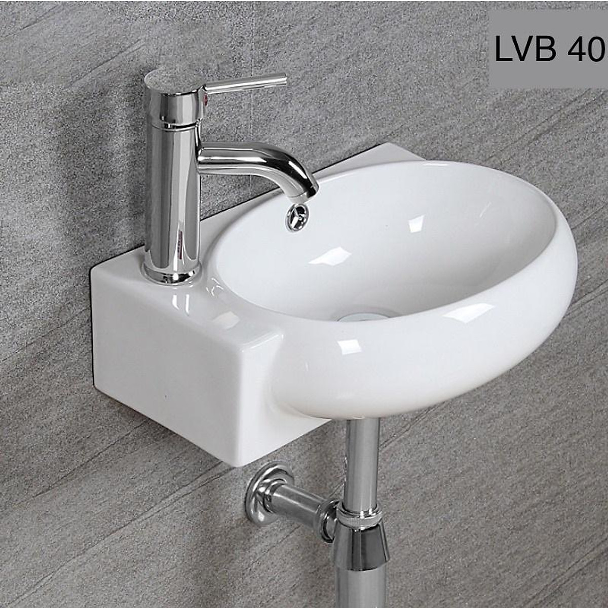 Chậu rửa mặt treo tường gốn sứ - Lavabo treo tường