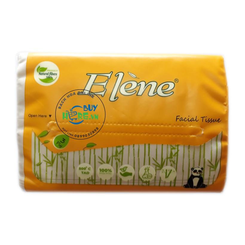 Lốc 5 gói Khăn Giấy Tre bỏ túi - Elène Tre 300 tờ (100 Tờ/Bịch x 3 lớp)