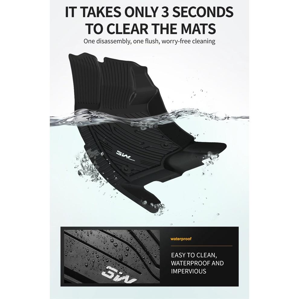 Thảm lót sàn xe ô tô Ford Escape 2018-đến nay Nhãn hiệu Macsim 3W chất liệu nhựa TPE đúc khuôn cao cấp - màu đen