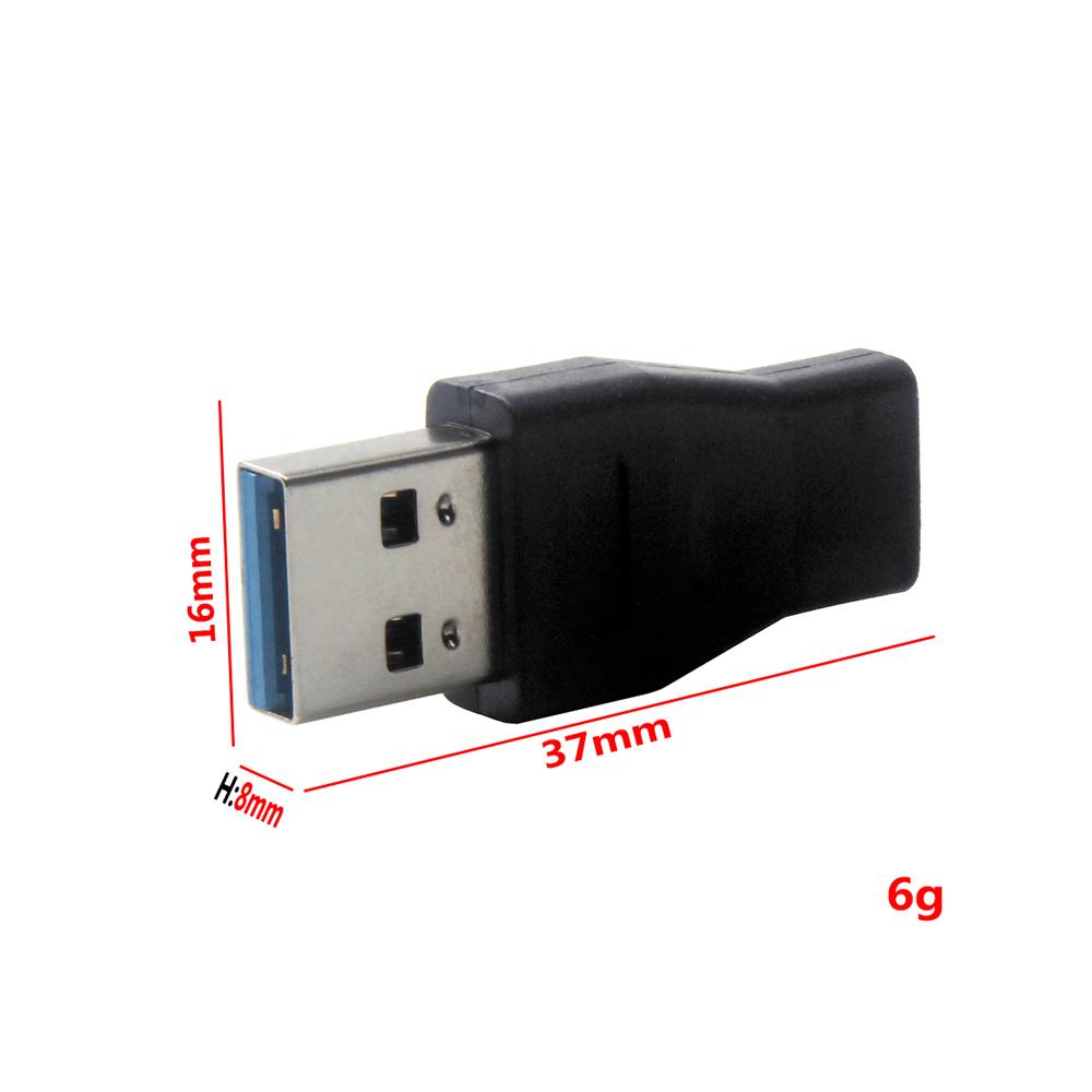 USB 3.0 Male to Type-C Female Cable Adapter Universal Converter Replacement for Huawei Samsung Xiaomi