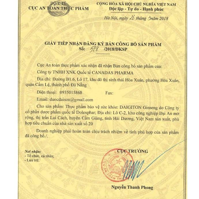 TPBVSK Daigiton Giseng hộp 60 viên
