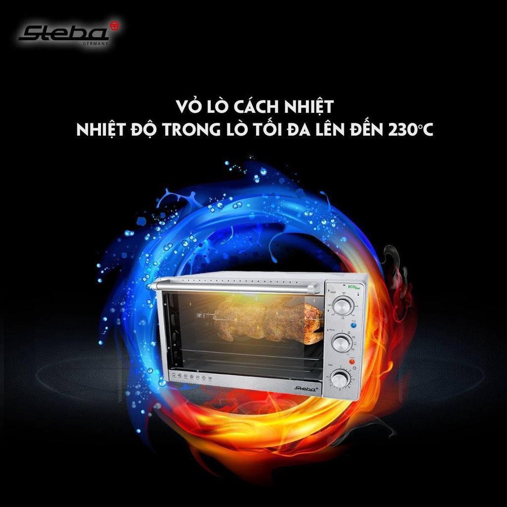 Lò Nướng Steba KB41 ECO, Lò Nướng Đối Lưu, Dung tích 38L, Công Suất 2000W, Chất Liệu Thép Không Gỉ, Nhập Đức