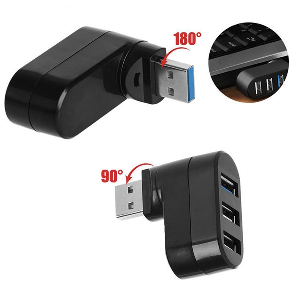 3 Ports USB 3.0 Adapter Hub 1 Male USB 3.0 to 3 Female USB 2.0/3.0 Black