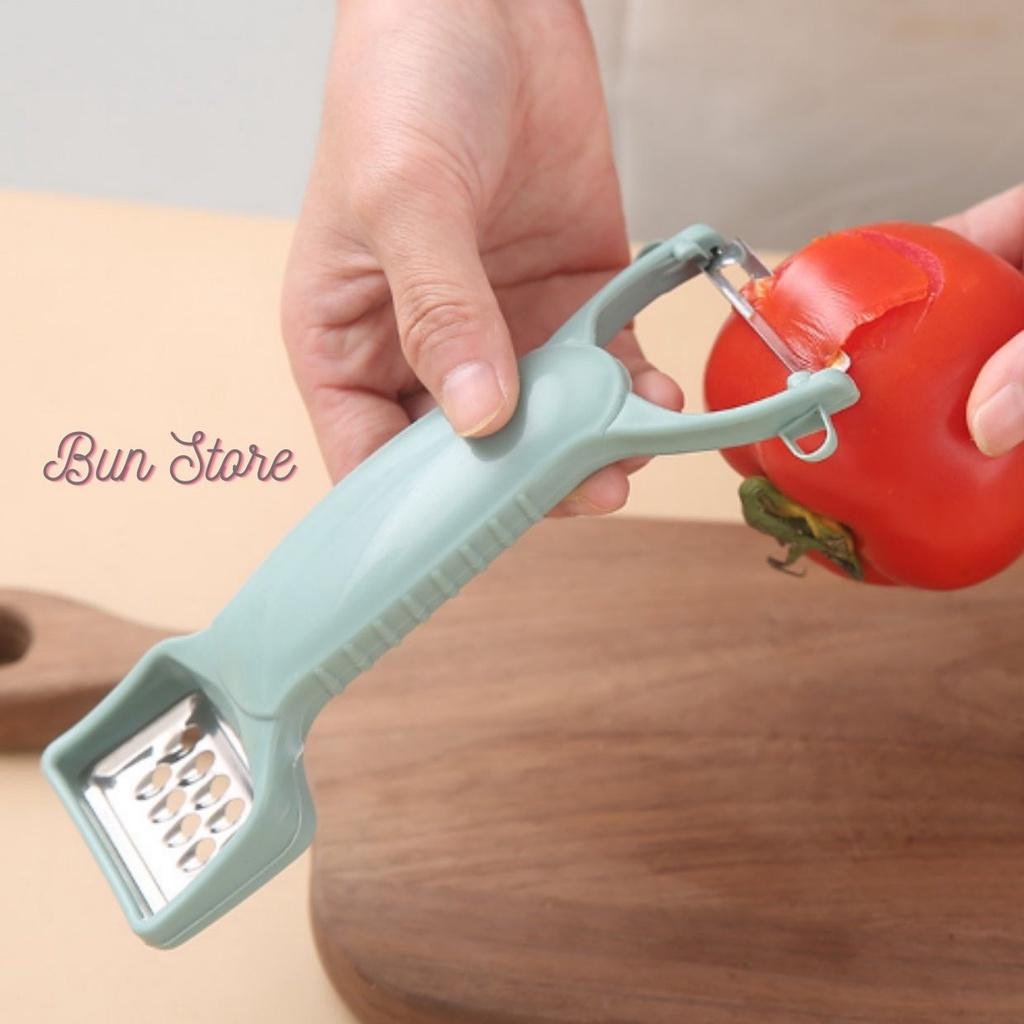 Nạo gọt củ quả 2 đầu, nạo sợi, nạo vỏ hoa quả Dụng cụ nạo bằng lúa mạch Nạo gọt hoa quả 2 đầu tiện ích an toàn