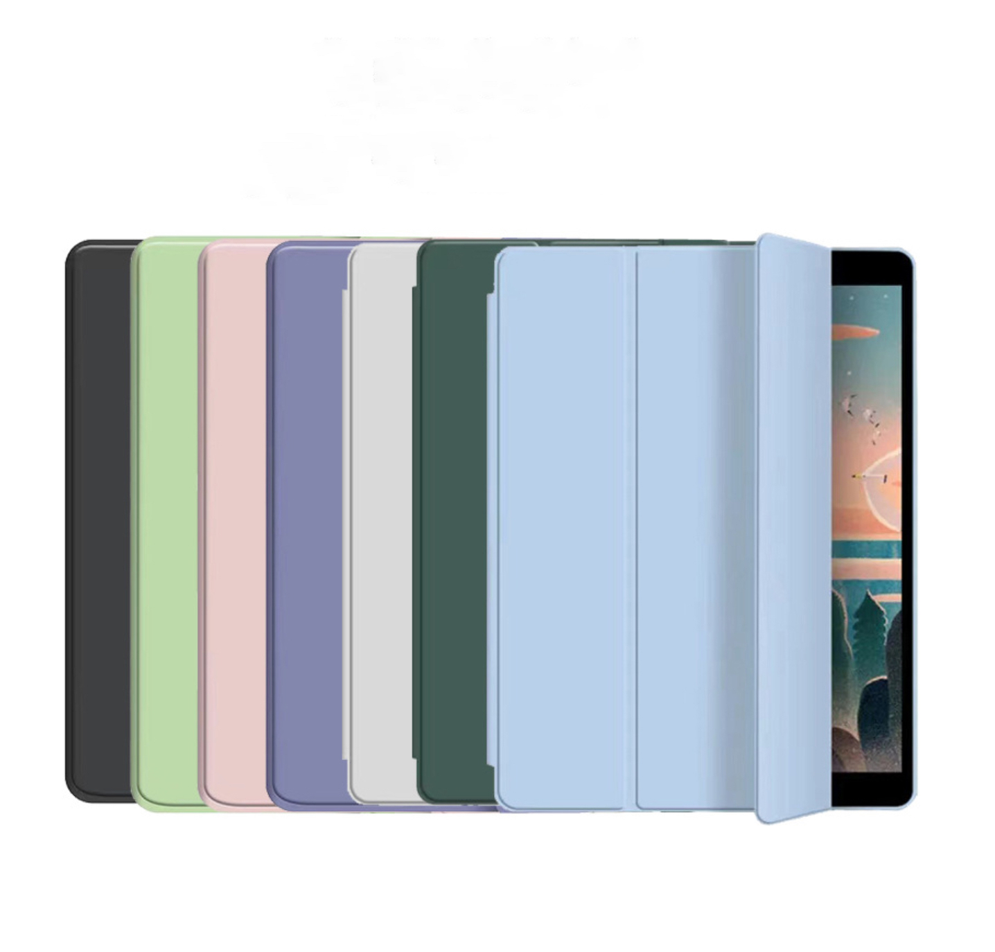 Bao da smart cover silicon ốp ipad silicon có khe cài bút dành cho Ipad 9.7 inch, ipad 10.2, 10.5, 10.9 inch, Ipad pro 11 inch, Ipad 12.9 inch