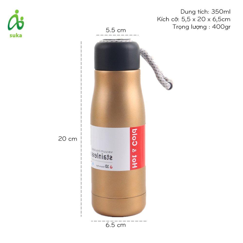 Bình nước giữ nhiệt , nóng, lạnh, đựng nước thể thao 350ml SK