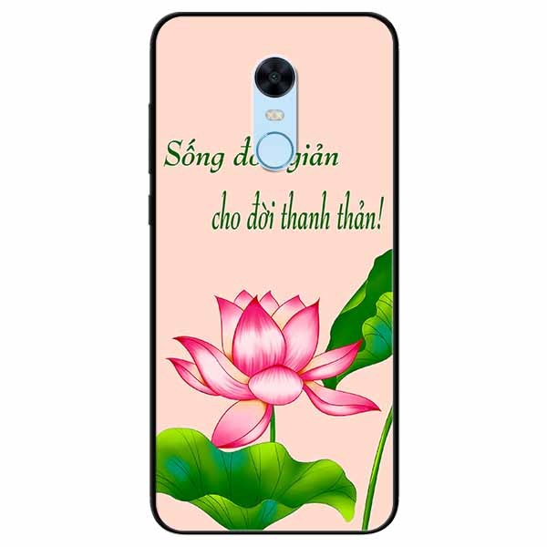 Ốp lưng in cho Redmi Note 5  Mẫu Sống Đơn Giản