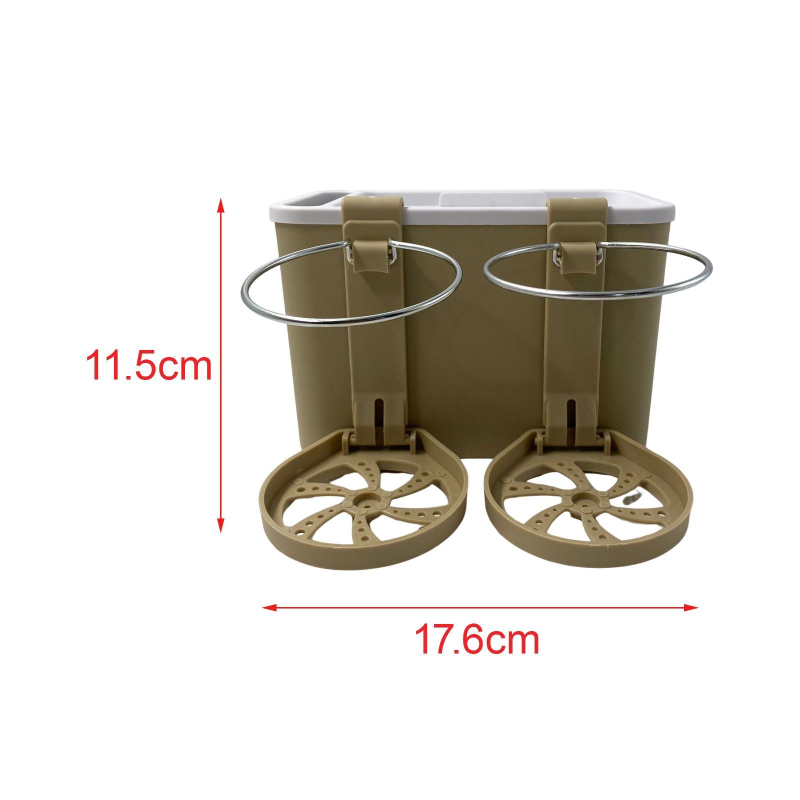 Car Armrest Storage box Cup Holder car Storage for Coffee Beige Yellow